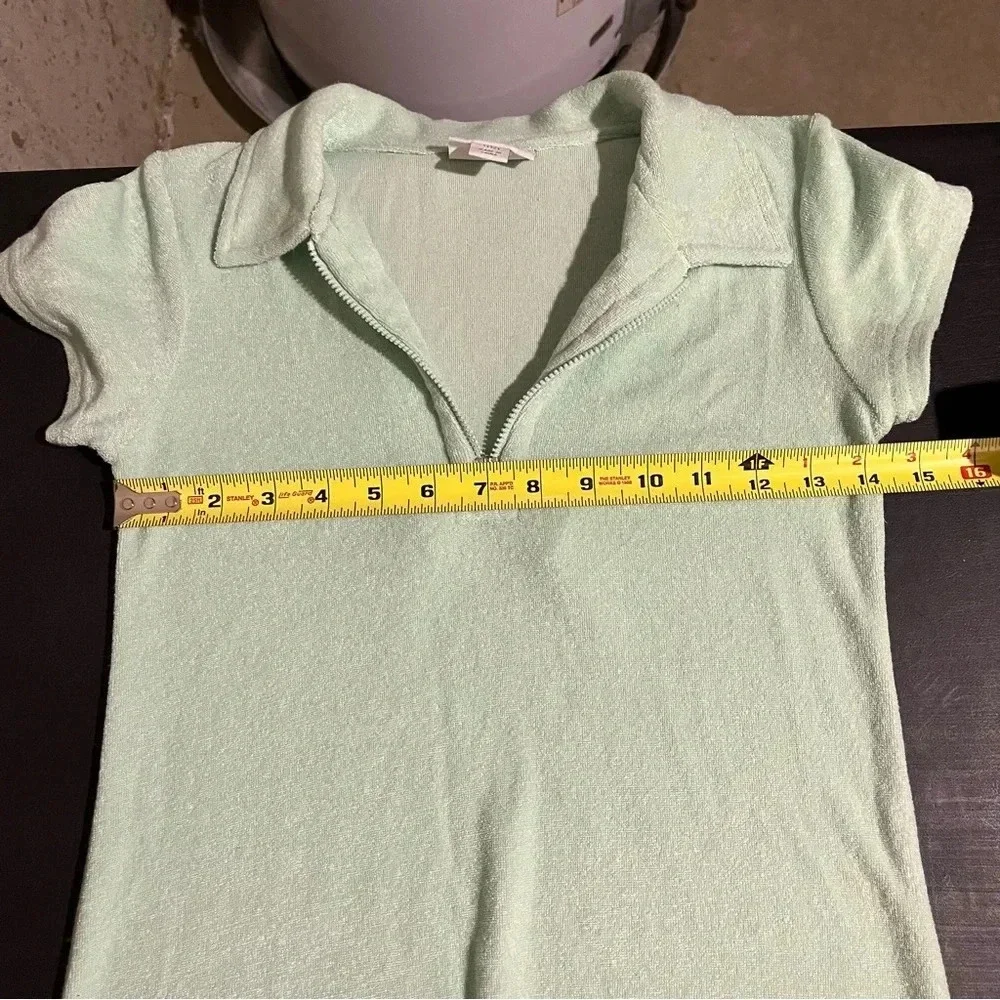 Girls Colorful Planet Terry Swim Coverup Dress Sz L 12 Mint Green Polo Pullover